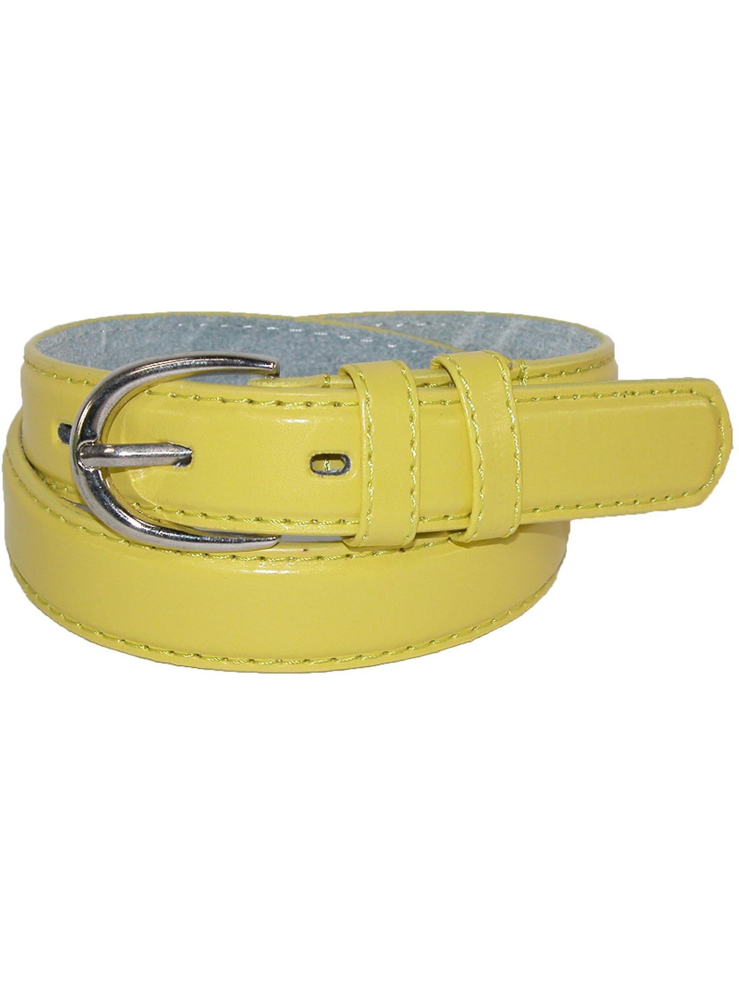 CTM® Kid's Leather 1 inch Basic Dress Belt 