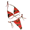 thumbnail image 2 of Neinkie Women's Halter Neck Tie Side String Triangle Bikini Set Two Piece Swimsuit, 2 of 7