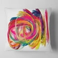 thumbnail image 2 of Designart Colorful Thick Strokes - Abstract Throw Pillow - 18x18, 2 of 5