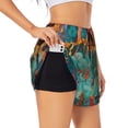 thumbnail image 3 of Lsque Whimsical Forest Scene Printed Women's Running Shorts with Liner Pockets,Elastic Quick Dry Workout Athletic Gym Yoga Shorts,Womens High Waist Shorts-X-Large, 3 of 9