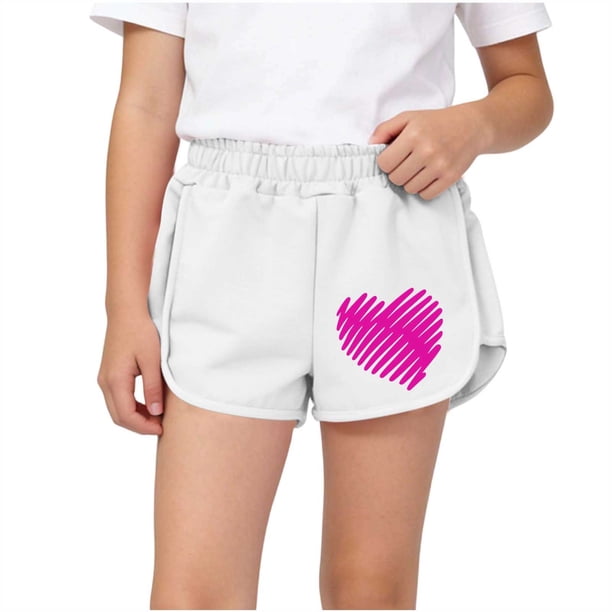 Pantalones Cortos de Cintura Elástica Impresa de Niños de Tamaño Medio Pantalones de Ropa Exterior de Verano Casual para Niños Y Niñas