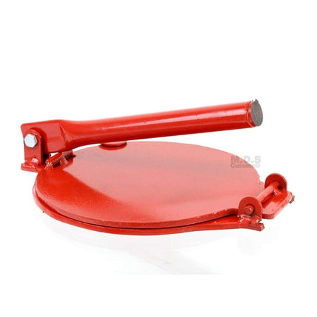 Tortilla Press 7.5” Heavy Duty Commercial Gauge Steel Red and Blue Kitchen and Restaurant Tortilla Maker (Red Tortilla