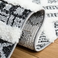 thumbnail image 5 of SAFAVIEH Moroccan Tassel Carmelo Southwestern Shag Area Rug, Grey/Ivory, 5'3" x 7'6", 5 of 8