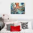 thumbnail image 4 of Nawypu Bathroom Wall Art Beach Decor Ocean Sea Turtle Octopus Canvas Pictures Coastal Room Decor Teal Bathroom Accessories Vintage Whale Seahorse Poster Modern Nautical Painting Bedroom Decorations, 4 of 4