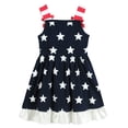 thumbnail image 2 of FEDPOP Toddler Girls Dresses 4th of July American Flag Summer Dress 4T, 2 of 7