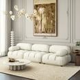 thumbnail image 5 of Marcel 109.5" Bubble Modular Modern 3-Piece Sofa, Ivory White Boucle, 5 of 8