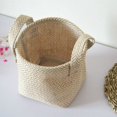 thumbnail image 2 of POINTERTECK Promotion clearance! Household DIY Handmade Woven Flower Pot Jute Cloth Simple Desktop Storage Basket B L, 2 of 5