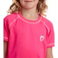 thumbnail image 5 of Girls' Rash Guard Shirt - 2 Pack UPF 50+ Short Sleeve Quick Dry Swim Shirt (Size: 4-16), 5 of 7