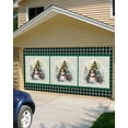 thumbnail image 5 of Christmas Garage Door Banner Cover 6x13 ft, Merry Christmas Xmas Tree Snowman Snowflake Green Buffalo Plaid Christmas Garage Door Decorations Christmas Backdrop Decor for Winter New Year Xmas Party, 5 of 6