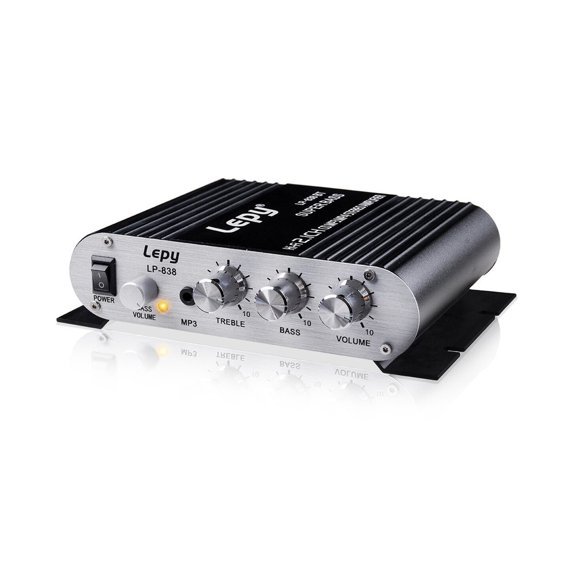 838BT 2.1CH 2x300W Digital Car Power Amplifier Bluetooth Hi-Fi Stereo Bass Amplifier Audio Support Subwoofer Car Home BASS Audio ,Powerful Sound Quality