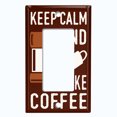 thumbnail image 2 of Metal Light Switch Wall Plate Outlet Cover (Keep Calm And Make Coffee Brown - Single Rocker), 2 of 2