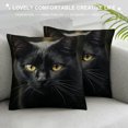 thumbnail image 3 of Patifu   Cute Black Cat Throw Pillow Covers  ,Black Kitten Kitty   Cushion Cases Decorative Pillow Cases for Couch Sofa Bedroom 12x12in, 3 of 5
