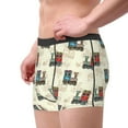 thumbnail image 2 of Sikiie Retro Steampunk Vehicle Print Men's Boxer Briefs, Elastic Waistband Boxer Briefs Leggings-Medium, 2 of 5