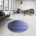 thumbnail image 4 of Ahgly Tapis d'Intérieur Lavable en Machine Carré Transitionnel Bleu Ciel, 7 Pieds Carré, 4 of 7