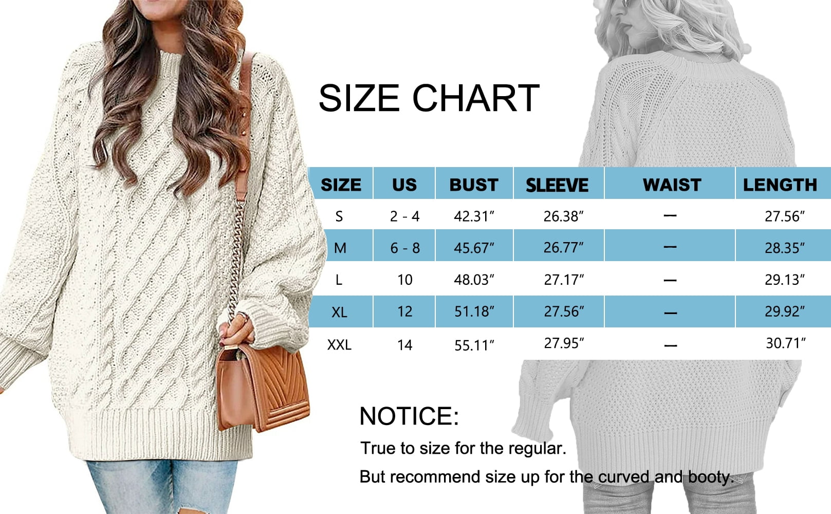 Oversized Sweaters for Women Cable Knit Chunky Pullover Sweater - image 5