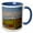 Blue/White, variant on 3drose, Fruit Orchards and Mount Adams Just South of Hood River, Oregon, 15oz Mug