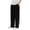 Black, variant on Men’s Linen Casual Pants Summer Thin Wide Leg Straight Barrel Loose Fit Trousers