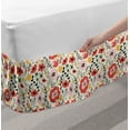 thumbnail image 2 of Wildflower Bed Skirt, Abstract Fantasy Flowers Herbs and Leaves Pastel Illustration Print, Elastic Bedskirt Dust Ruffle Wrap Around for Bedding Decor, 4 Sizes, Ivory and Multicolor, by Ambesonne, 2 of 2