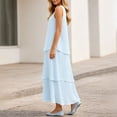 thumbnail image 4 of Dvprdro Womens Casual Beach Maxi Dress Chiffon Crew Neck Sleeveless Scallop Hem A Line Dress Solid Flowy, 4 of 8