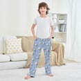 thumbnail image 6 of Wobogo Baseball Blue Stripes Long Pajama Pants Bottoms Soft Sleepwear with Pockets, 6 of 9