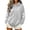 Grey, variant on Hoodies for Women Halloween Long Sleeve Sweatshirt Classic Print Zip Casual Tops With Pockets Fleece Lined