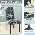thumbnail image 4 of Printed Dining Room Chair Covers 4 Packs, Stretch Kitchen Slipcovers Removable Washable Parsons Protector for Kitchen,Hotel,Restaurant, Ceremony Universal Size, 4 of 6