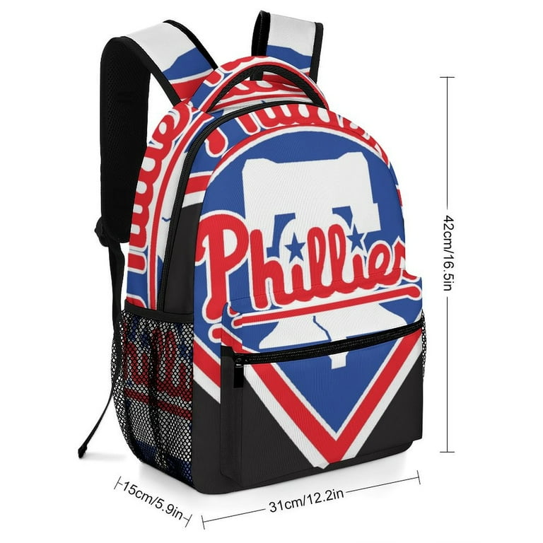 Philadelphia Phillies Baseball Sports Backpack 16.5 inches Casual Laptop Backpack Large Capacity Daypack Durable School Bag for Travel Work Adults and Boys Walmart