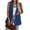 Blue, variant on Women's Sleeveless Casaul Open Front Blazer Vest Office Button Tank Coat