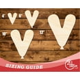 thumbnail image 3 of Unfinished Wood Balloon Letter V Shape 7" / 1/4", 3 of 3