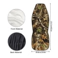 thumbnail image 7 of XYZCANDO Brown Camo Forest Car Seat Covers Soft Car Seat Covers Full Set of 2 Removable Automotive Accessories Anti-Slip Back Fabric Universal Fit for Most Cars SUVs and Sedans, 7 of 7