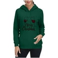 thumbnail image 5 of Womens Casual Christmas Long Sleeve Tee Shirts Cropped Sweatshirt Pullover Fall Sweaters Off The Shoulder Zip Up Sweatshirt Lightweight Fall Tops, 5 of 6
