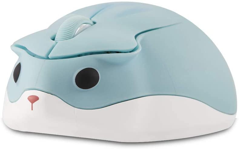 Wireless Mouse Cute Hamster Shaped Computer Mouse 1200DPI Less 