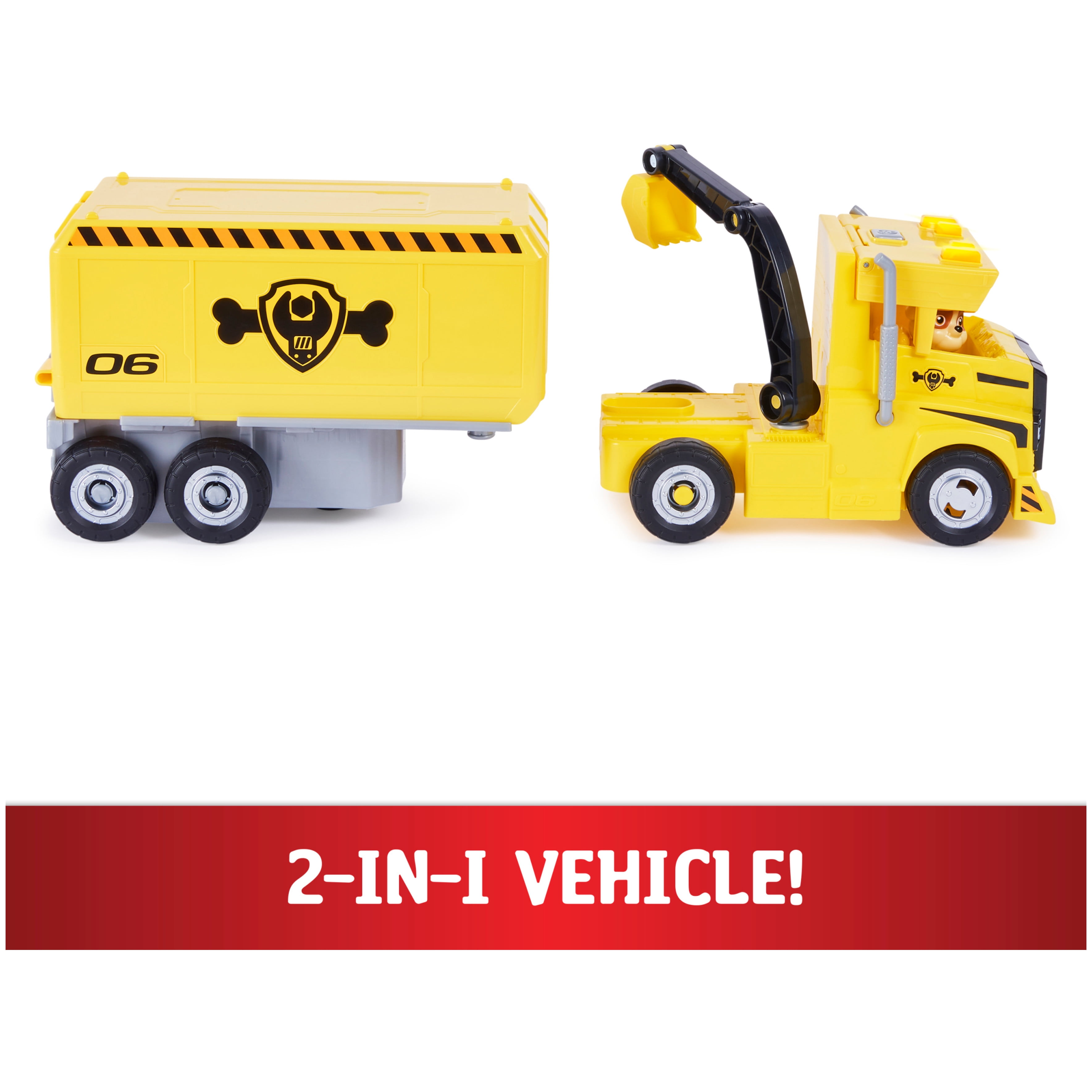 PAW Patrol, Rubble 2 in 1 Transforming X-Treme Truck and Figure - 3