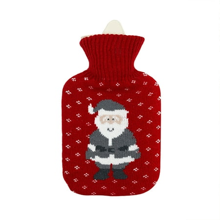 

wendunide christmas decorations home decor Water Injection Hot Water Bottle Winter Plush Portable Warm Water Bag