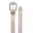 thumbnail image 3 of Women's Western Cowgirl Alligator Rhinestone Studded Leather Belt, 3 of 4