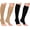 Black/Skin, variant on 2 Pairs Open Toe Compression Socks for Women & Men Toeless Socks Circulation 15-20 mmHg is Best Support for All Day Wear Beige&Black