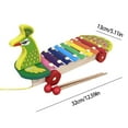 thumbnail image 3 of Wooden Peacock Xylophone Pull Toy, Colorful Musical Instrument For Toddlers, Early Learning Developmental Toy With Mallets, Educational Gift For 1-3 Year Olds, 3 of 6