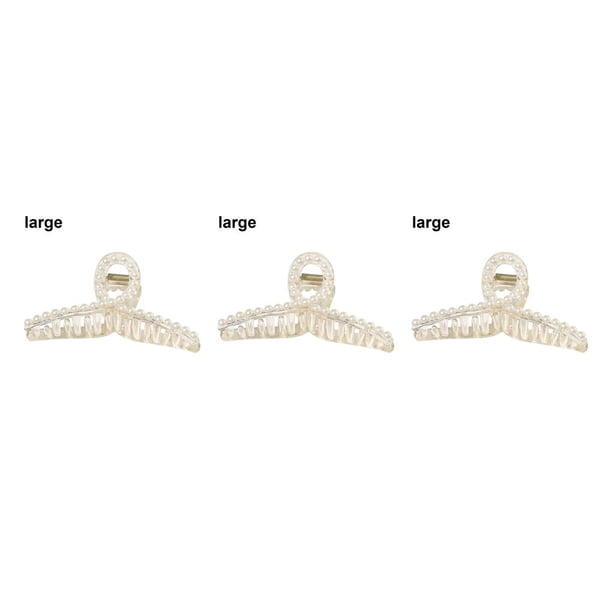 Pinzas de acrílico Qarigey con perlas grandes estilo CBP059420