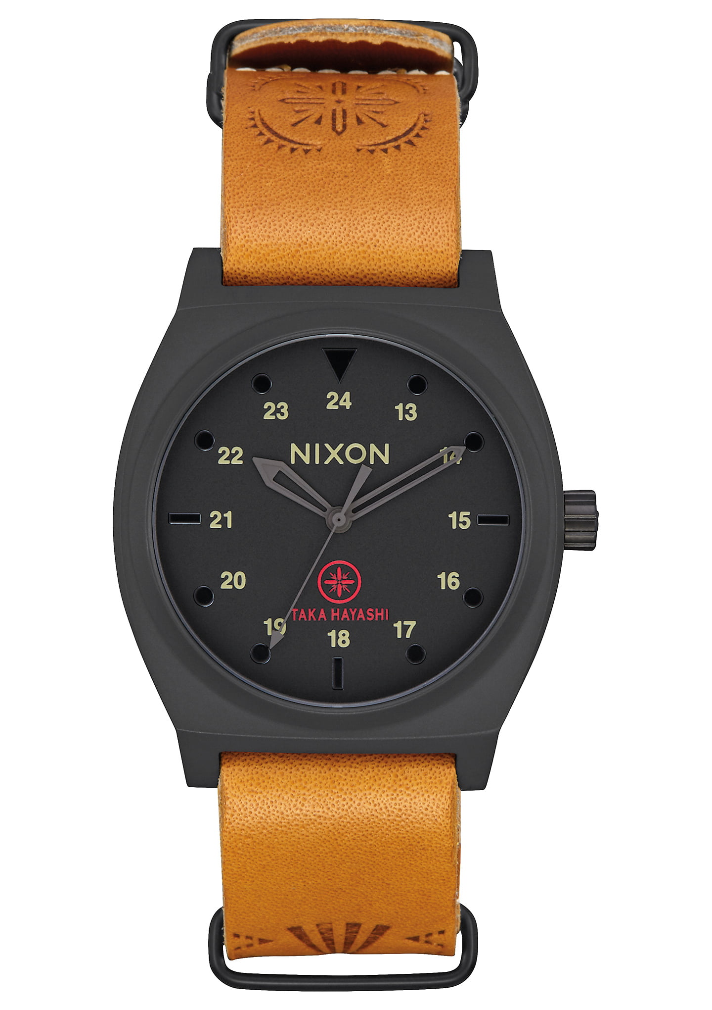 Mens Accessories Watches Nixon Analogue Quartz Watch With Leather Strap A11202519-00 in Black for Men 