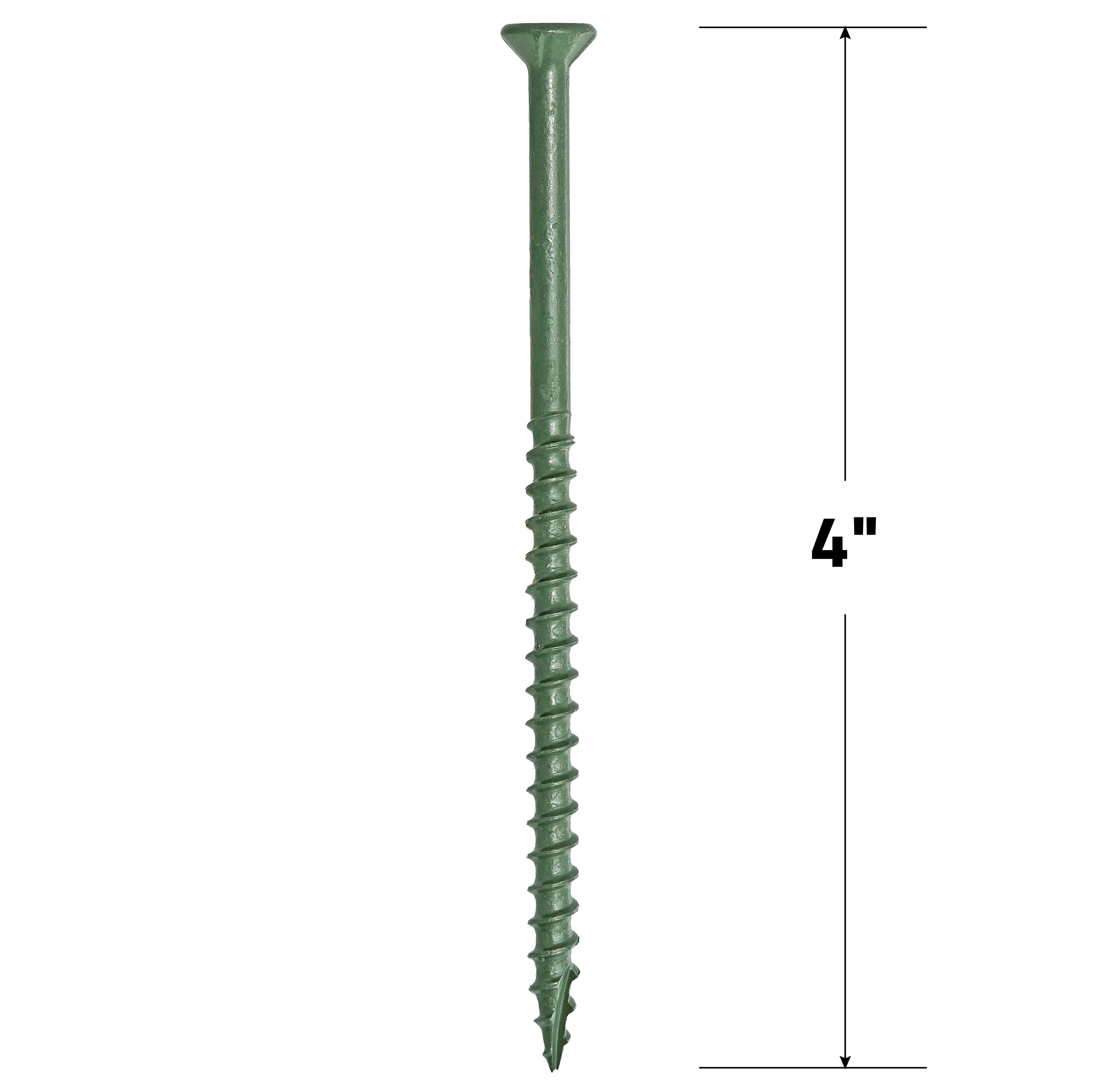 (2 pack) (2 pack) Grip-Rite PrimeGuard Plus #10 x 4 in. Green Wood to Wood Deck Screw 1lb.