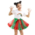 thumbnail image 2 of JIAYUE Carnival Kids Girls Skirts Color Blocking Mini Rainbow Patchwork Colorful Tutu Skirt For Children Daily Casual Wear, 2 of 5