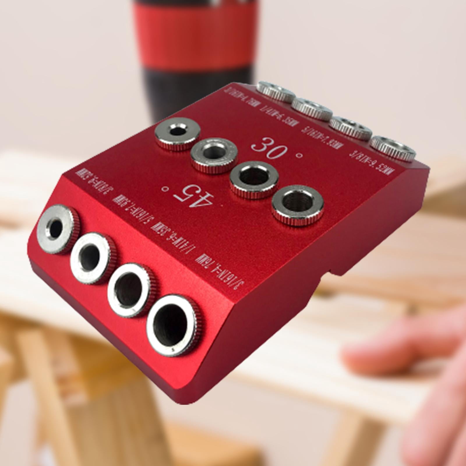 Drill Guide for Straight Holes Angled Holes Lag Screw Drilling Template Jig Red