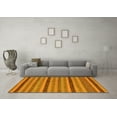 thumbnail image 3 of Ahgly Company Machine Washable Indoor Rectangle Oriental Yellow Modern Area Rugs, 8' x 12', 3 of 4