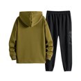 thumbnail image 5 of VBTAPA Mens Tracksuit 2 Piece Set Color Block Pocket Hoodie with Drawstring Long Pants Sweatsuit Sets Big and Tall Casual Hiking Outfits with Pockets Daily Sale Green XXXXL, 5 of 8