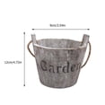 thumbnail image 2 of Uonlytech 2Pcs Rustic Wooden Flower Pots Coffee Color Wooden Plant Pots for Home Decoration, 2 of 6