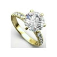 thumbnail image 2 of 3.10 Ct Stunning Solitaire Round Diamond Bridal Rings Solid 18K Yellow Gold, 2 of 9