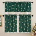thumbnail image 4 of Christmas Sheer Kitchen Curtains Red-Green Gradient Snowflake Tier Curtains 24 Inch Length Light Filtering Rod Pocket Short Curtains for Bedroom Laundry Room Bathroom, 26" W x 24" L, 2 Panels, 4 of 6