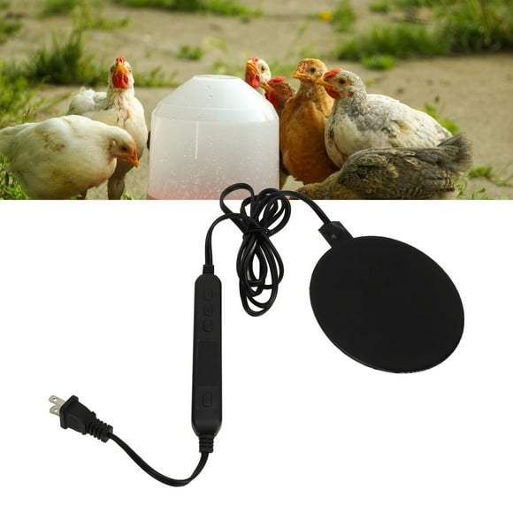 Chicken Waterer Heated Base, Digital Display Energy Efficient Poultry Water Warmer Silicone Prevent Freezing With 76in Cord For Winter