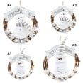 thumbnail image 3 of Corona de Navidad, corona de Papá Noel, coronas artificiales de Navidad, corona de muñeco de nieve, corona de círculo de vid, decoración navideña para el hogar, puerta, ventana, pared, decoración de Navidad Sailing Electrónica, 3 of 5