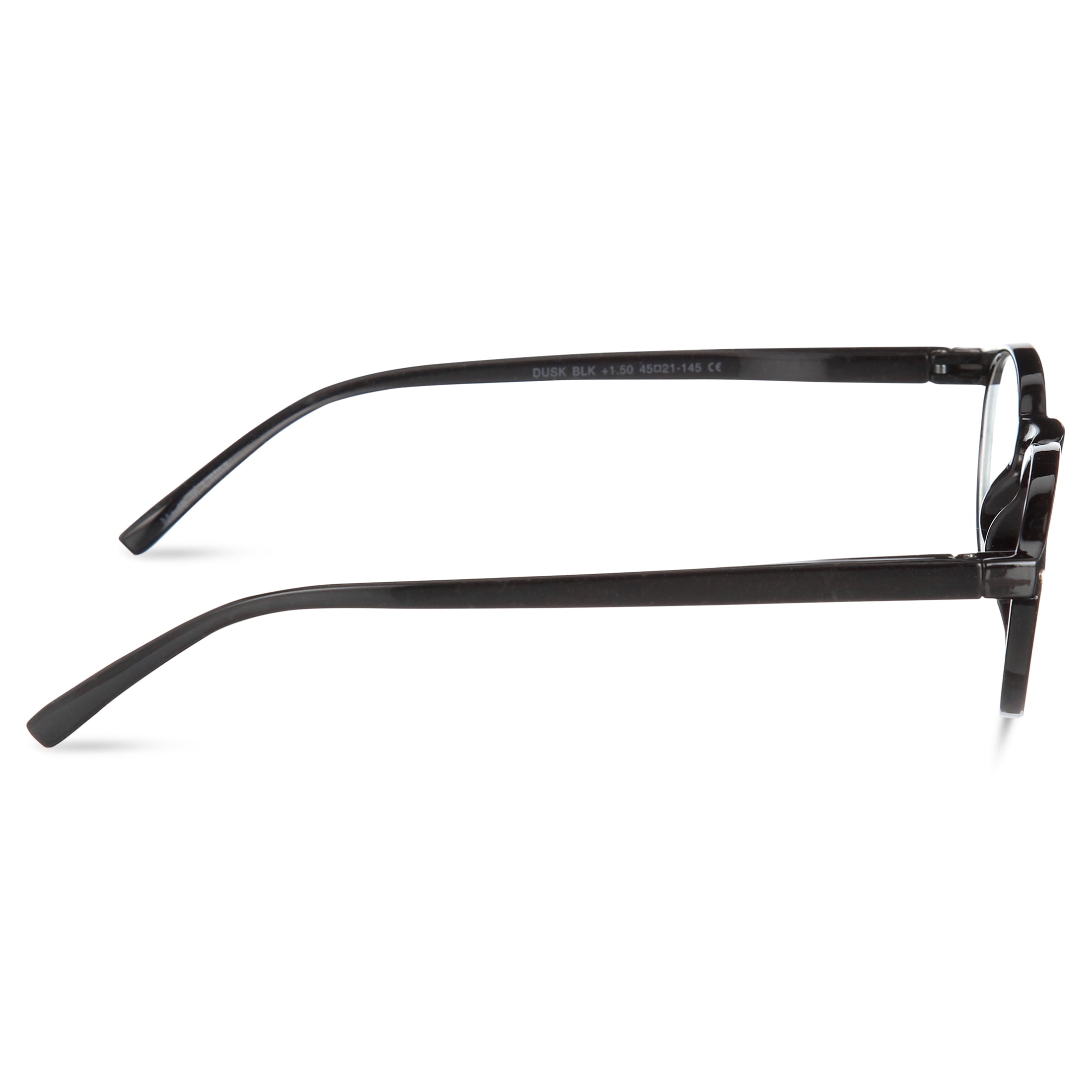 (2 pack) M Readers Innovation Dusk Black +1.50 Reading Glasses with Case